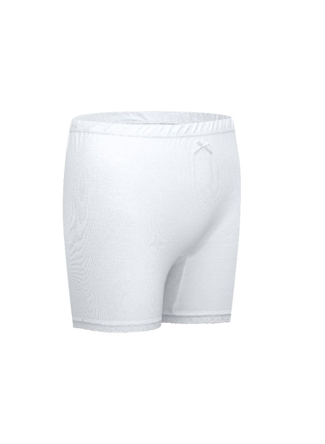 Mariposa Women’s Soft Cotton Stretchable Lightweight Half Inner Pant Everyday Wear White Pack of 6 - Image 3